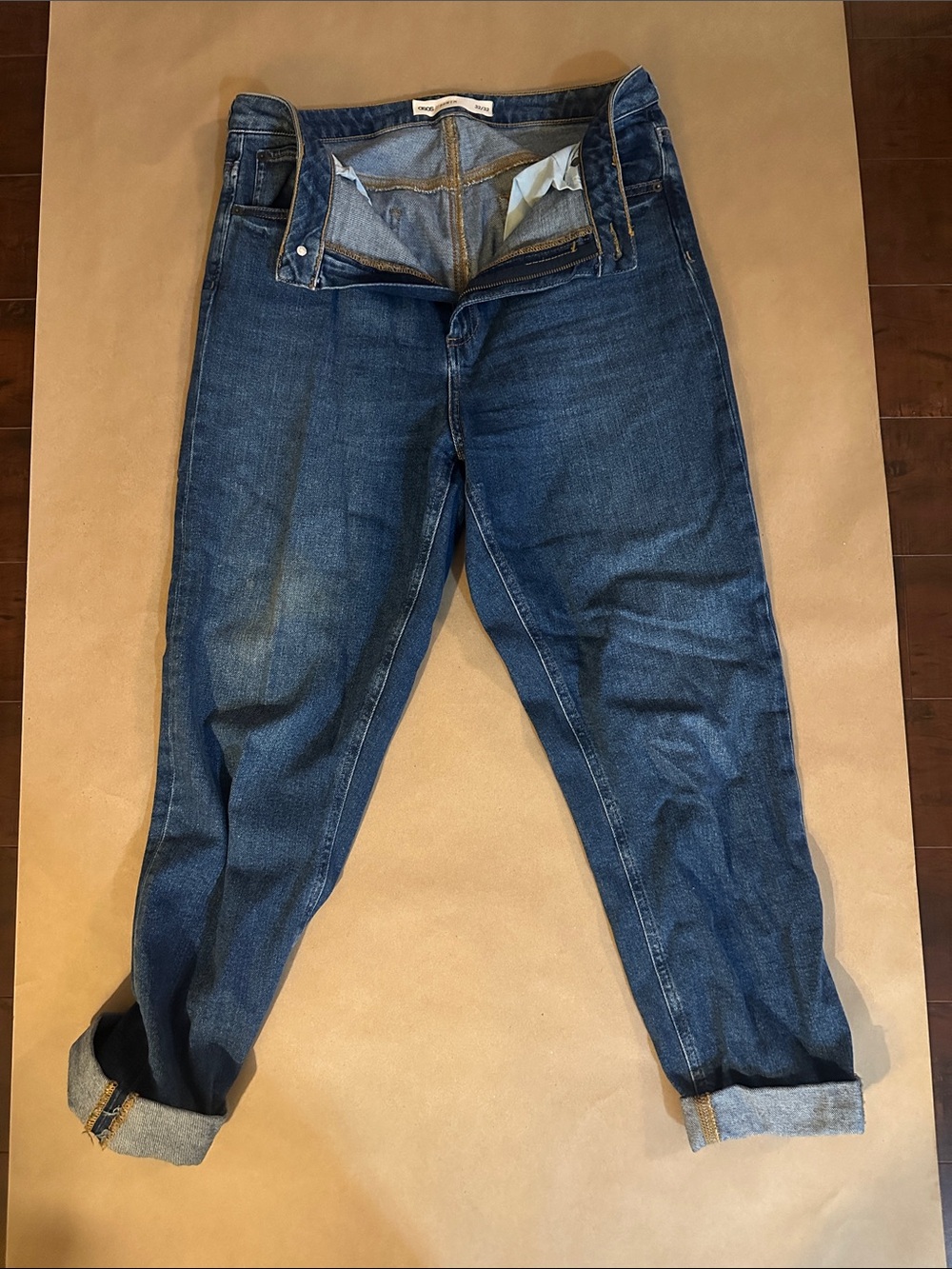 ASOS Women's Boyfriend Jeans in Deep Indigo Blue